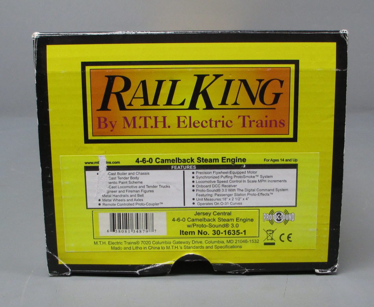 MTH 30-1635-1 O JCL 4-6-0 Imperial Camelback Steam Engine w/PS3 #777