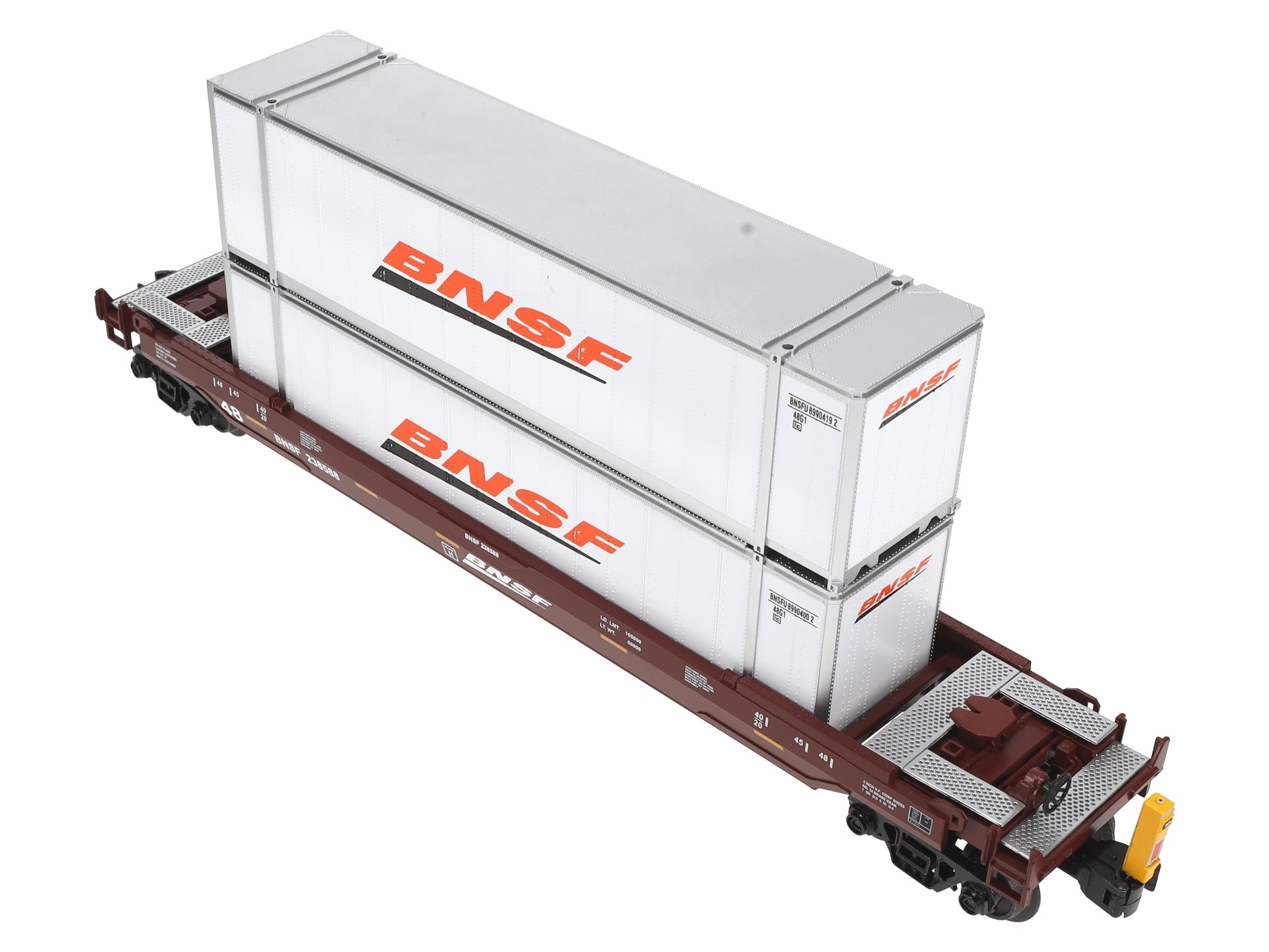 MTH 30-76757 O-27 Burlington Northern Santa Fe Husky Stack with EDT