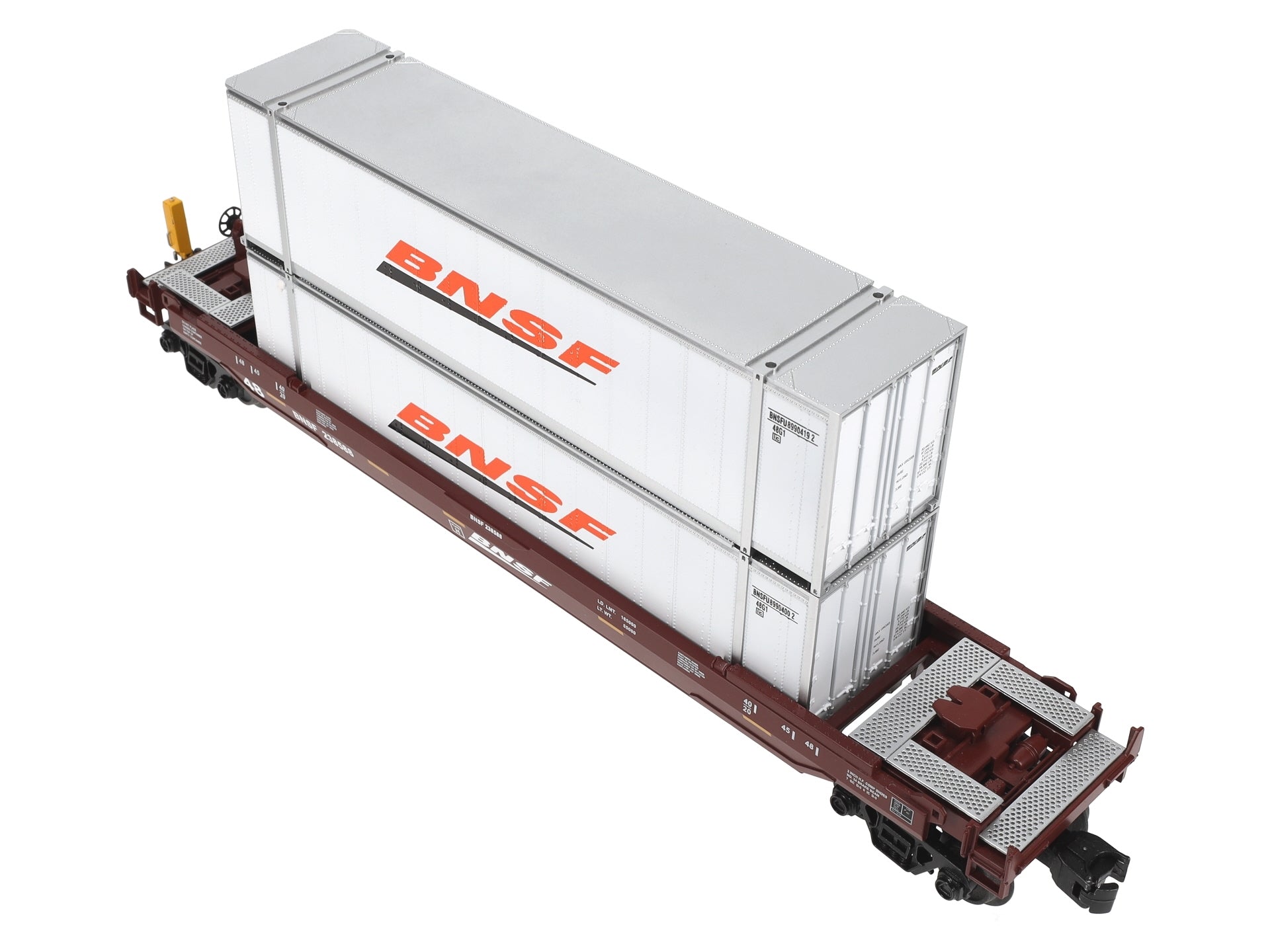 MTH 30-76757 O-27 Burlington Northern Santa Fe Husky Stack with EDT