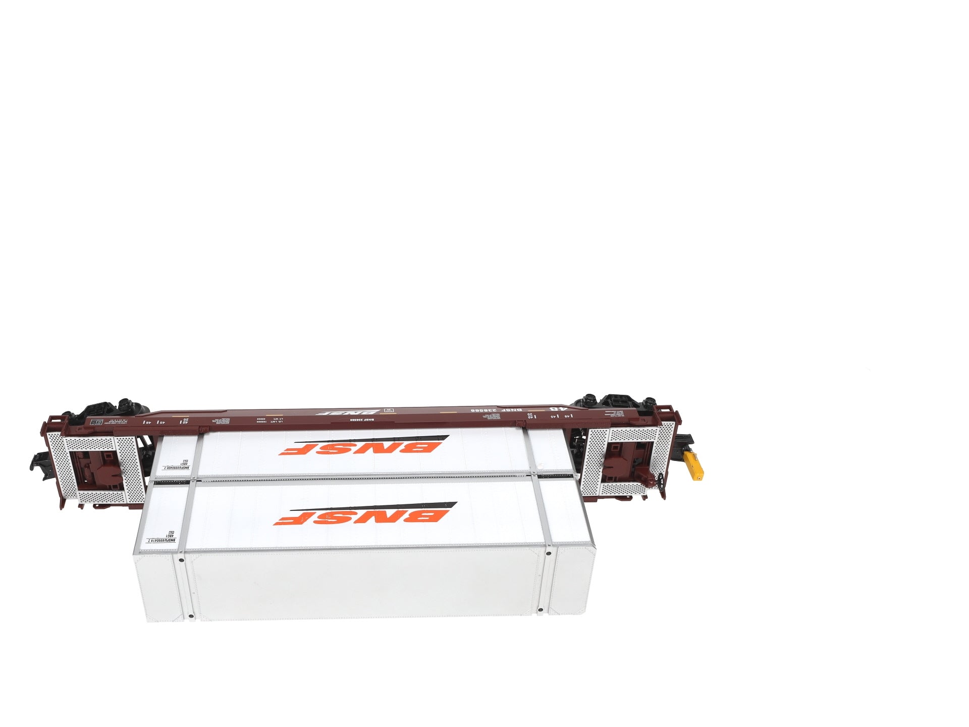 MTH 30-76757 O-27 Burlington Northern Santa Fe Husky Stack with EDT