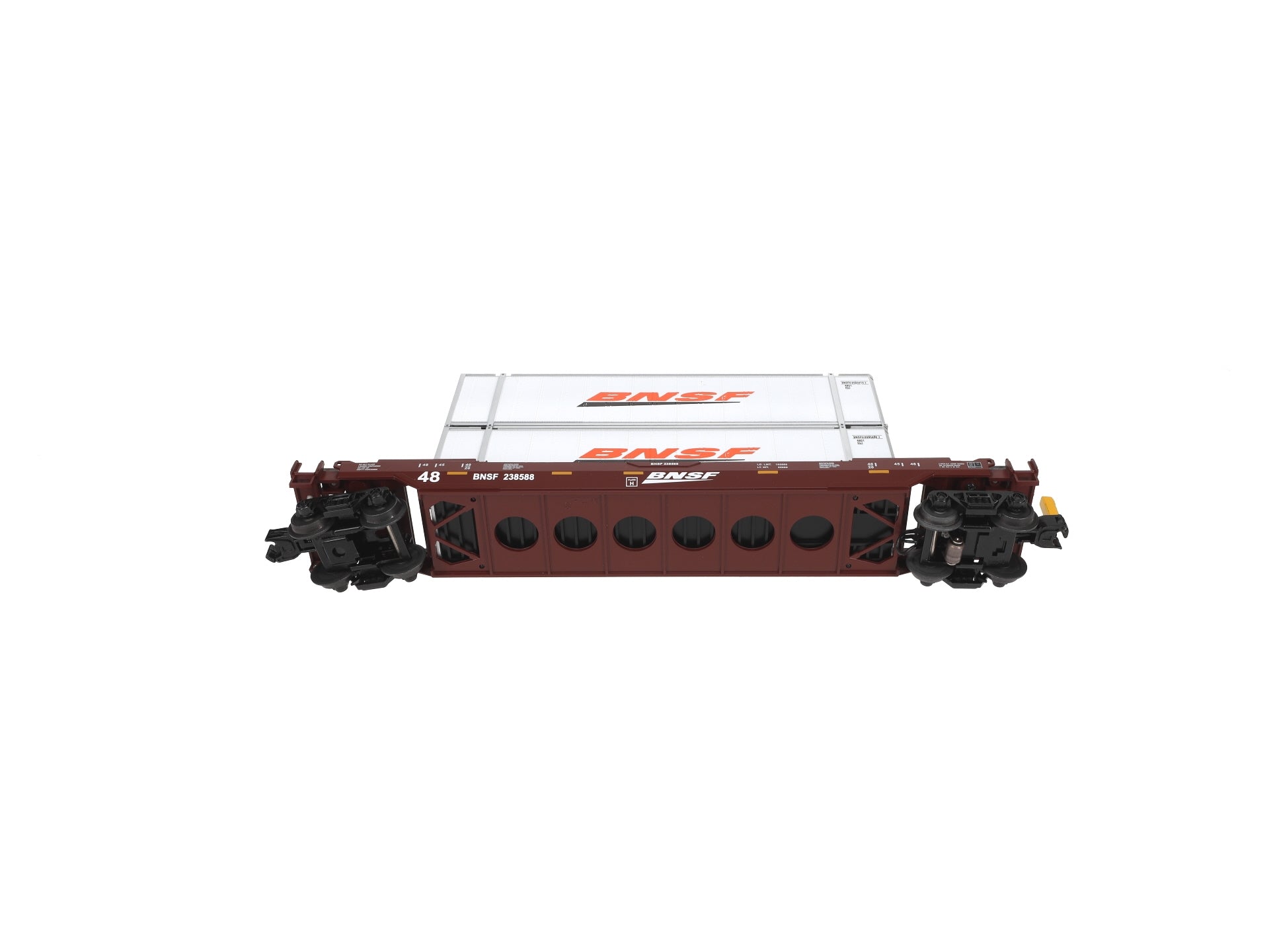 MTH 30-76757 O-27 Burlington Northern Santa Fe Husky Stack with EDT