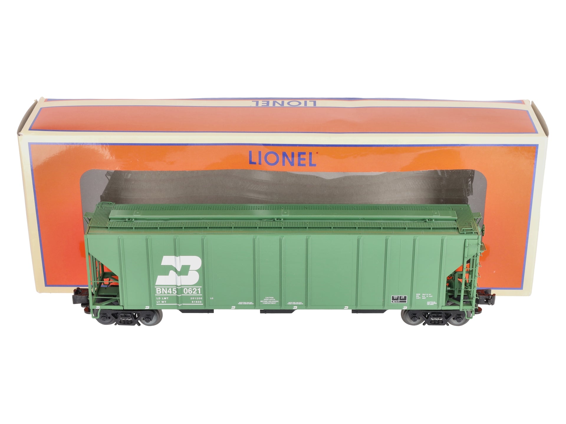 Lionel 1926512 O Burlington Northern PS-2CD 4427 Covered Hopper #450621