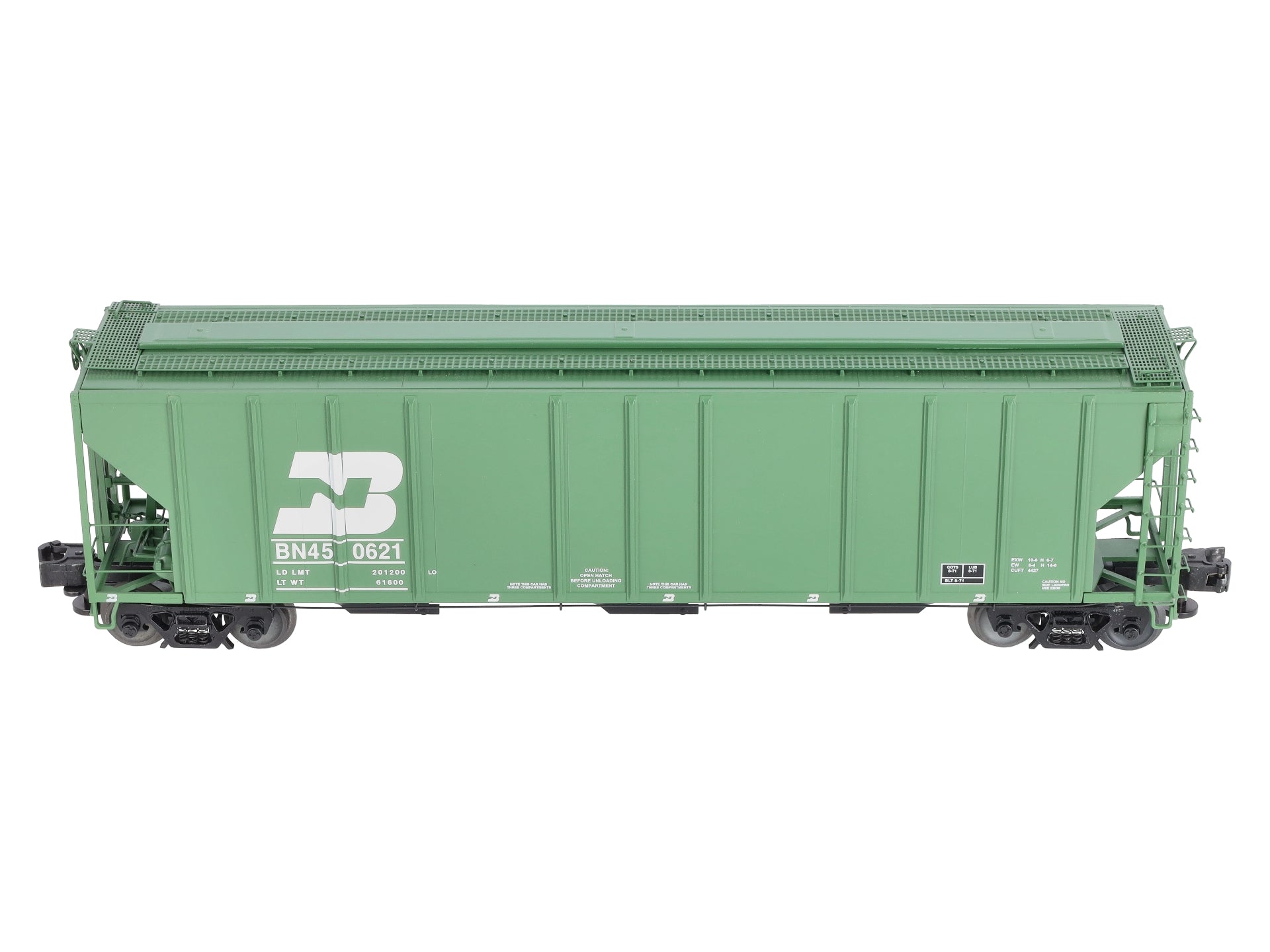 Lionel 1926512 O Burlington Northern PS-2CD 4427 Covered Hopper #450621