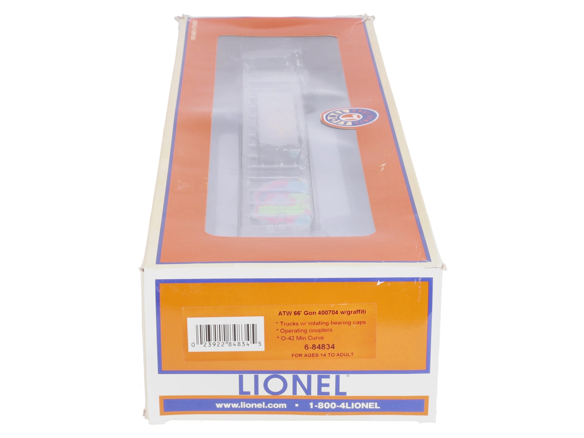 Lionel 6-84834 O Atlantic and Western 66' Mill Gondola with Graffiti #400704