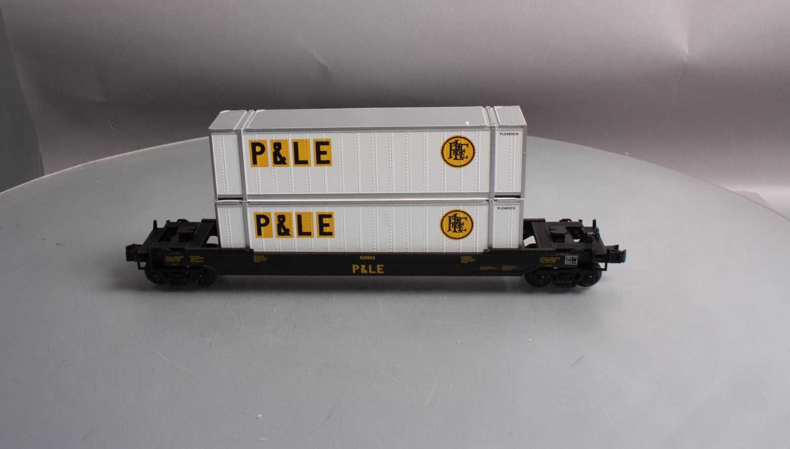 MTH 30-76376 O Gauge Pittsburgh & Lake Erie Husky Stack Car #520843