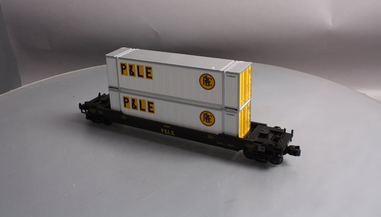 MTH 30-76376 O Gauge Pittsburgh & Lake Erie Husky Stack Car #520843