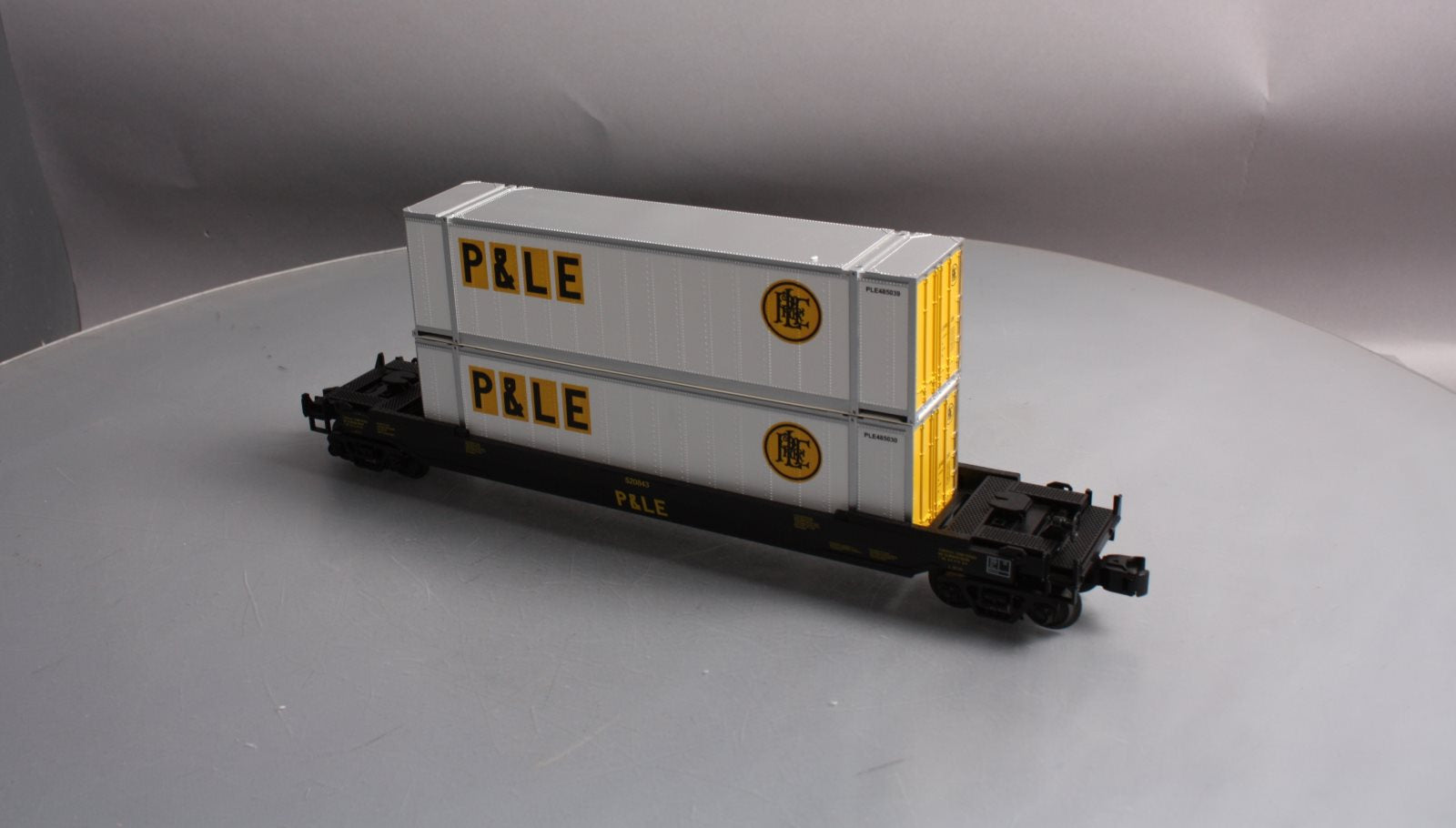 MTH 30-76376 O Gauge Pittsburgh & Lake Erie Husky Stack Car #520843