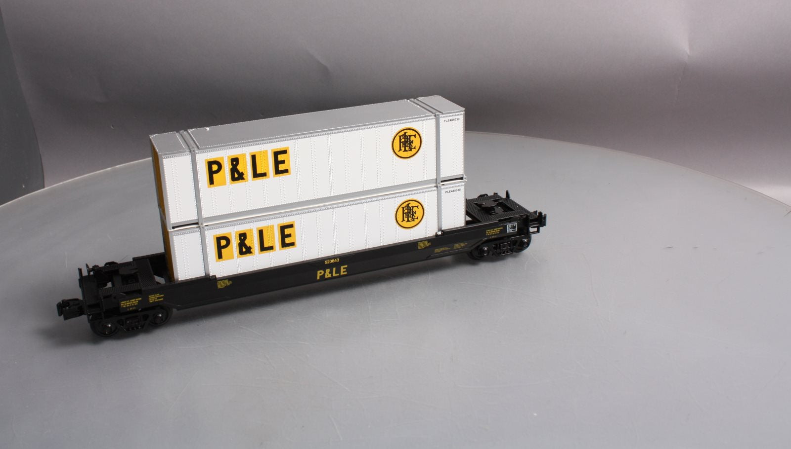 MTH 30-76376 O Gauge Pittsburgh & Lake Erie Husky Stack Car #520843