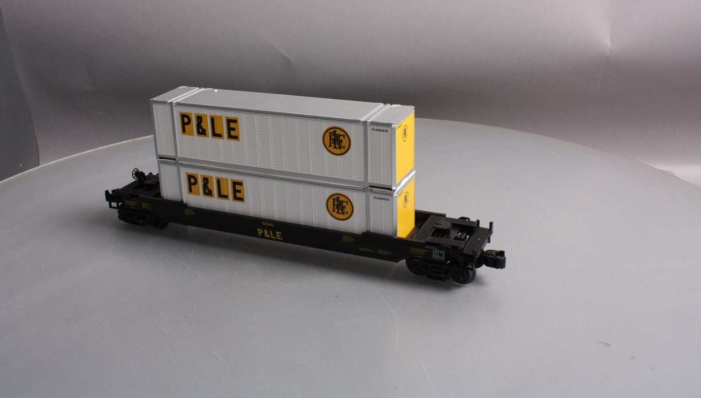MTH 30-76376 O Gauge Pittsburgh & Lake Erie Husky Stack Car #520843
