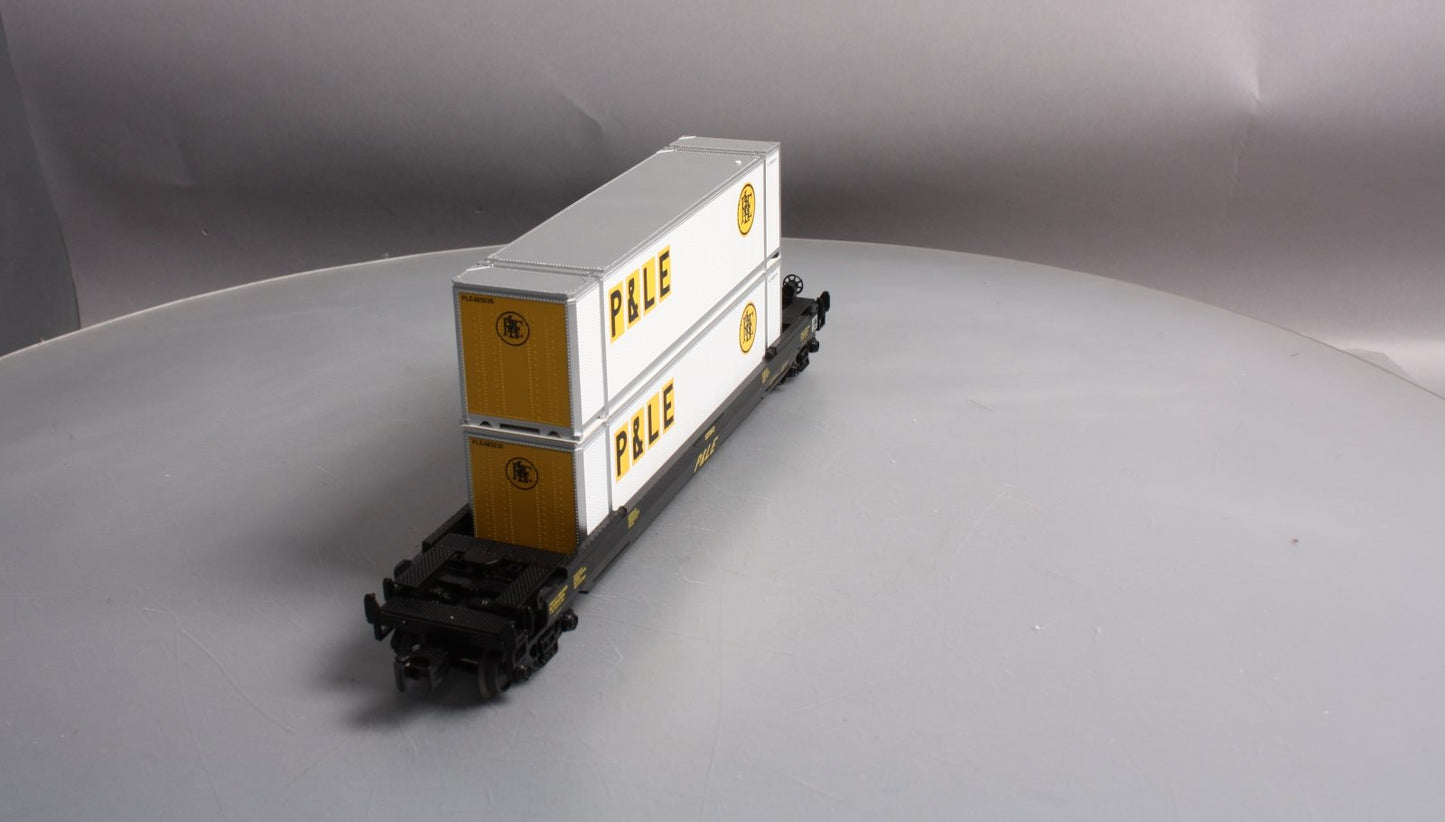MTH 30-76376 O Gauge Pittsburgh & Lake Erie Husky Stack Car #520843