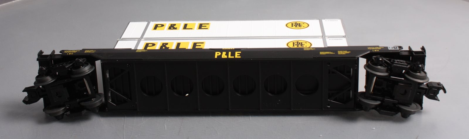 MTH 30-76376 O Gauge Pittsburgh & Lake Erie Husky Stack Car #520843