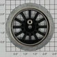 American Flyer 4696-3 Black Spoked 2-1/2" Std. Gauge Plain Wheel w/ Ecc. Stud