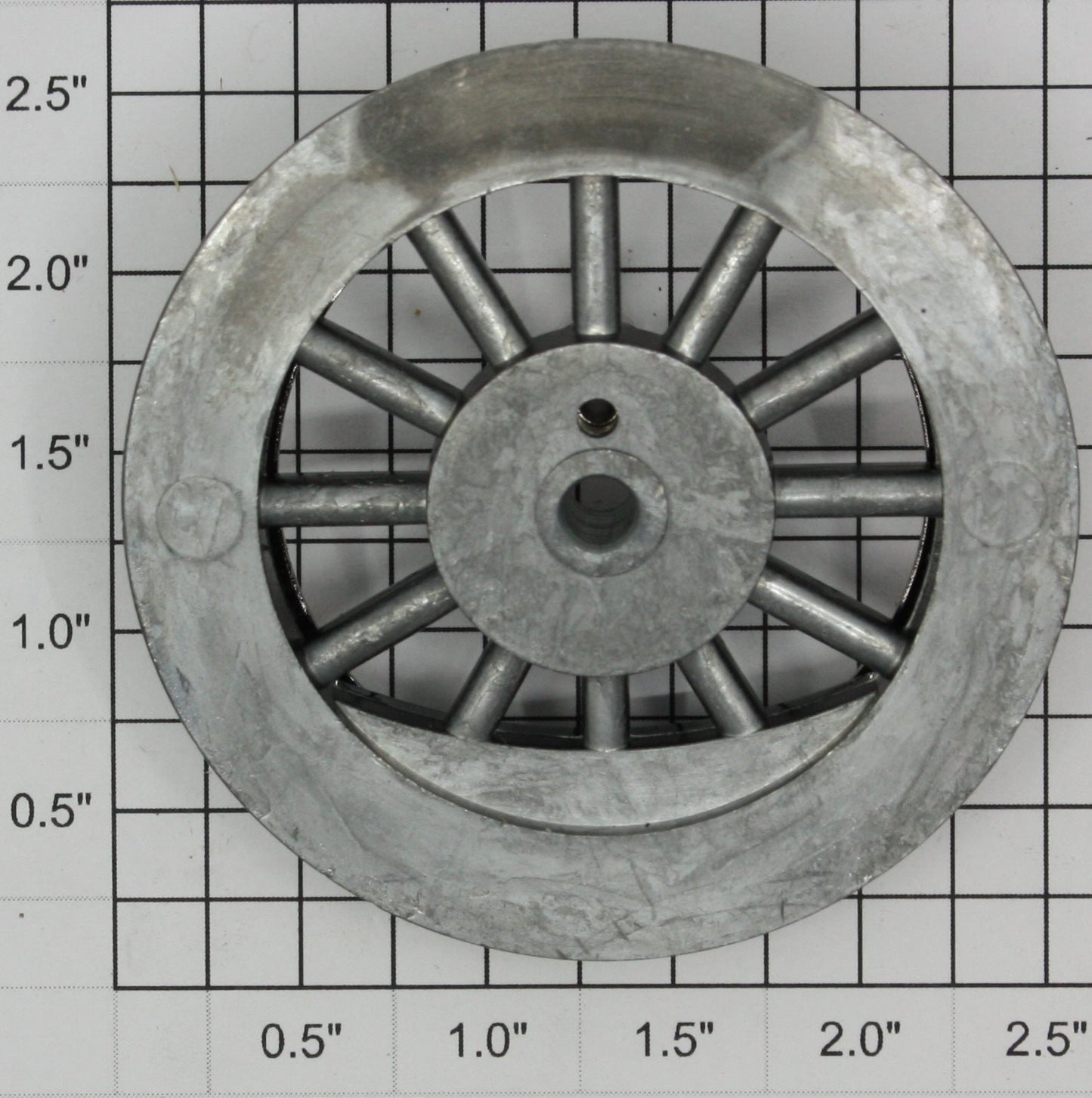 American Flyer 4696-3 Black Spoked 2-1/2" Std. Gauge Plain Wheel w/ Ecc. Stud