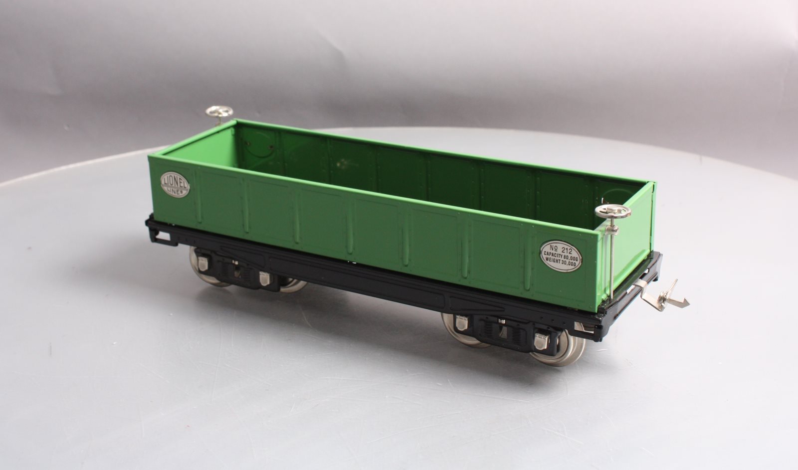 MTH 11-30022 Lionel #212 Green w/Nickel Trim Gondola