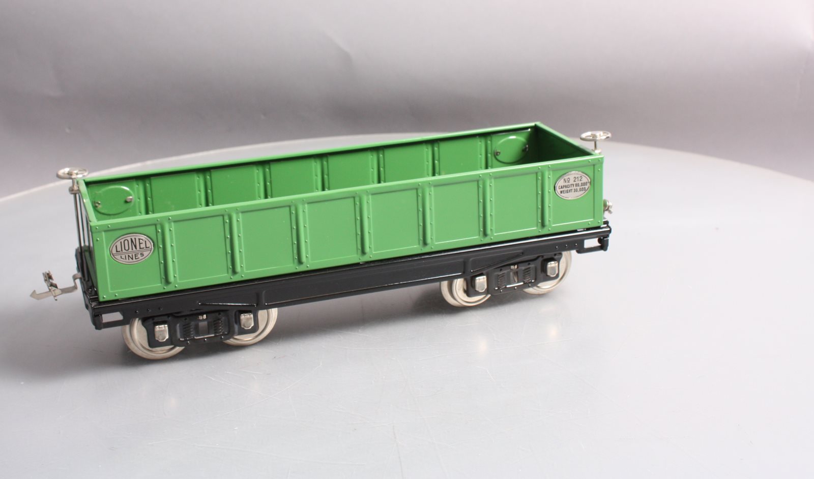 MTH 11-30022 Lionel #212 Green w/Nickel Trim Gondola