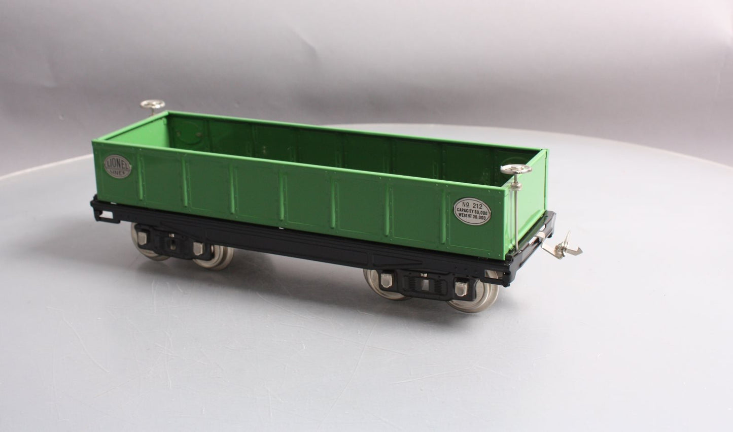 MTH 11-30022 Lionel #212 Green w/Nickel Trim Gondola
