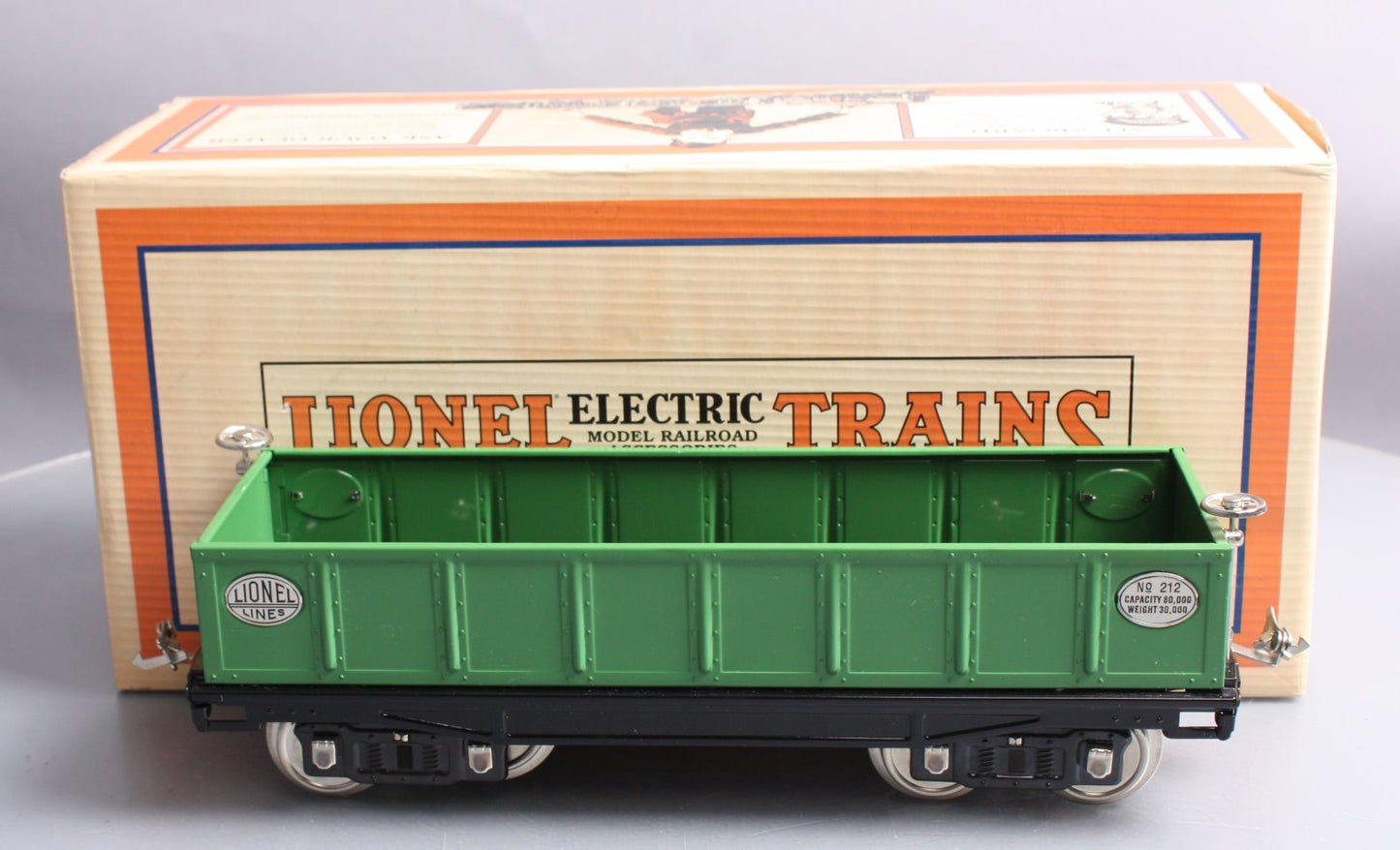 MTH 11-30022 Lionel #212 Green w/Nickel Trim Gondola