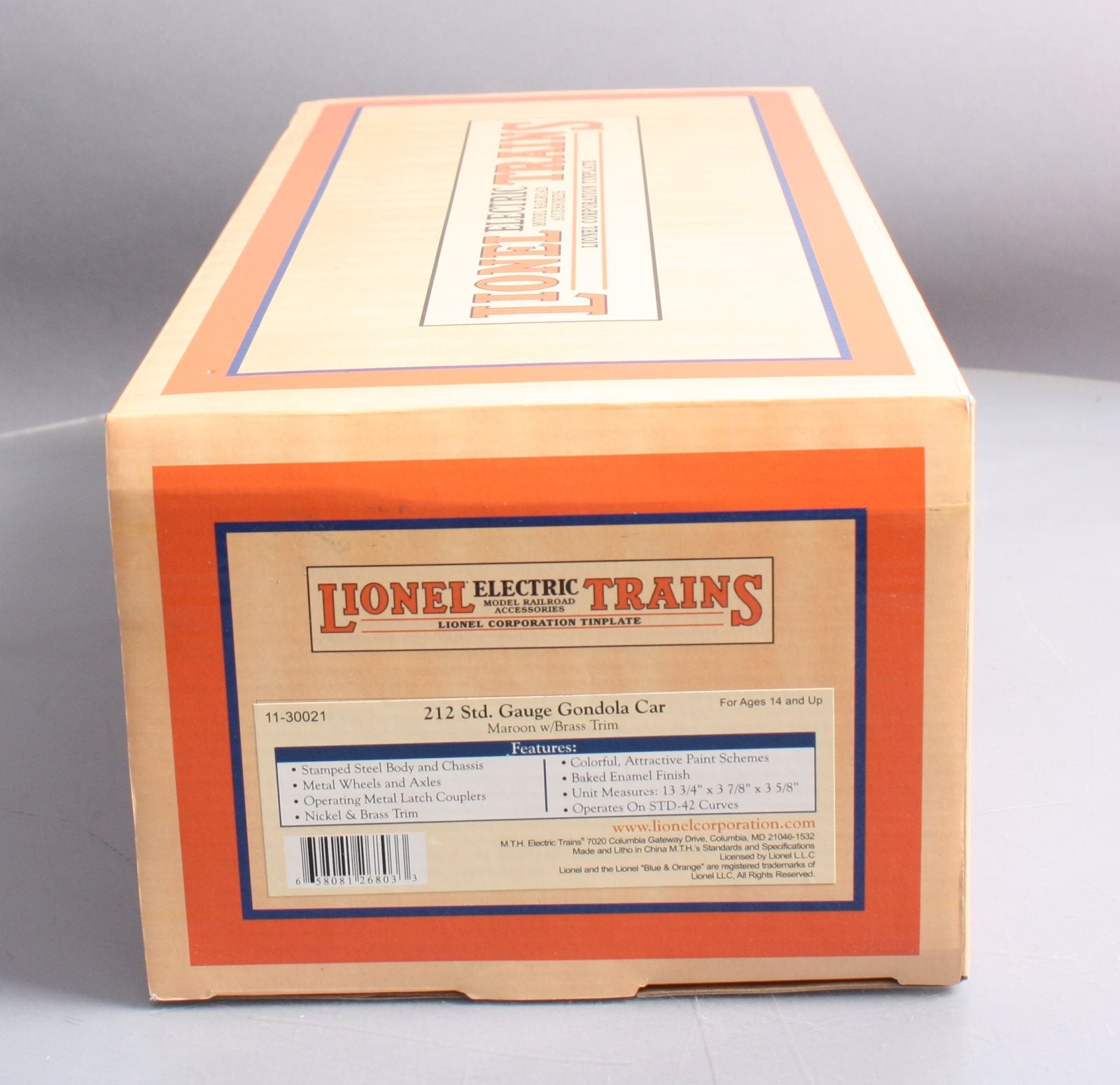 MTH 11-30021 Lionel Std.Gauge #212 Maroon Gondola