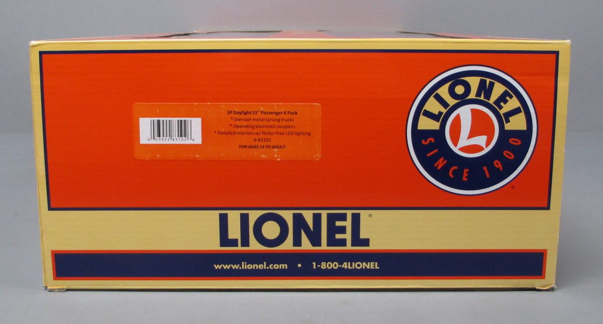 Lionel 6-83102 O Southern Pacific Daylight 21'' Passenger Set (4)