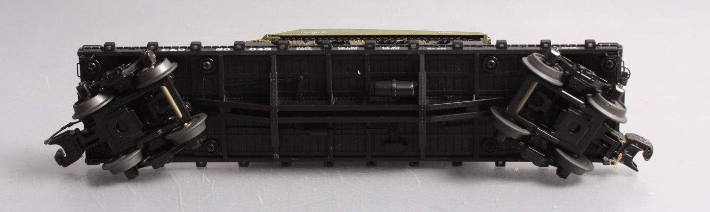 MTH 20-98740 O C&O 50T Wood Flatcar with Sherman Tank