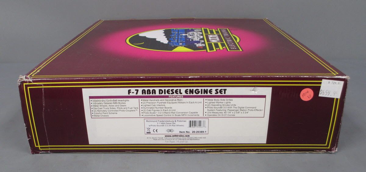MTH 20-20389-1 RF&P F-7 ABA Diesel Engine Set w/PS 3.0 #1106/1108/1156