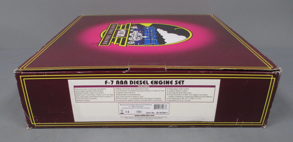 MTH 20-20389-1 RF&P F-7 ABA Diesel Engine Set w/PS 3.0 #1106/1108/1156
