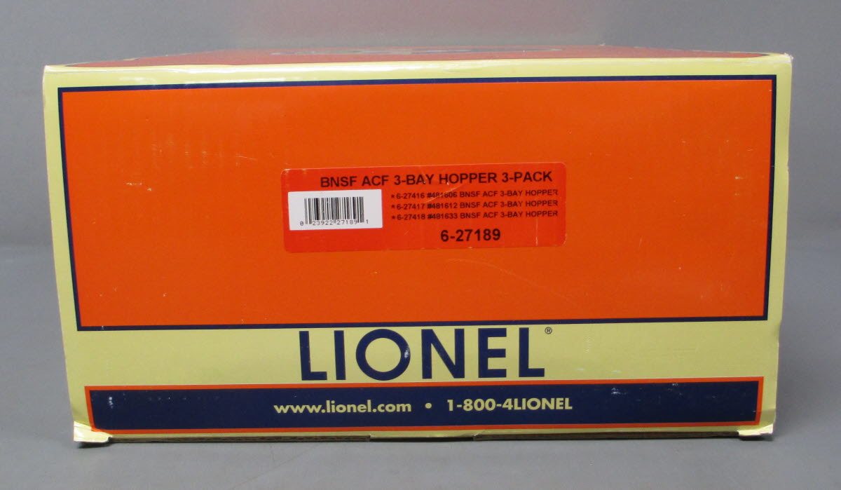 Lionel 6-27189 BNSF 3-Bay ACF Hoppers (Set of 3)