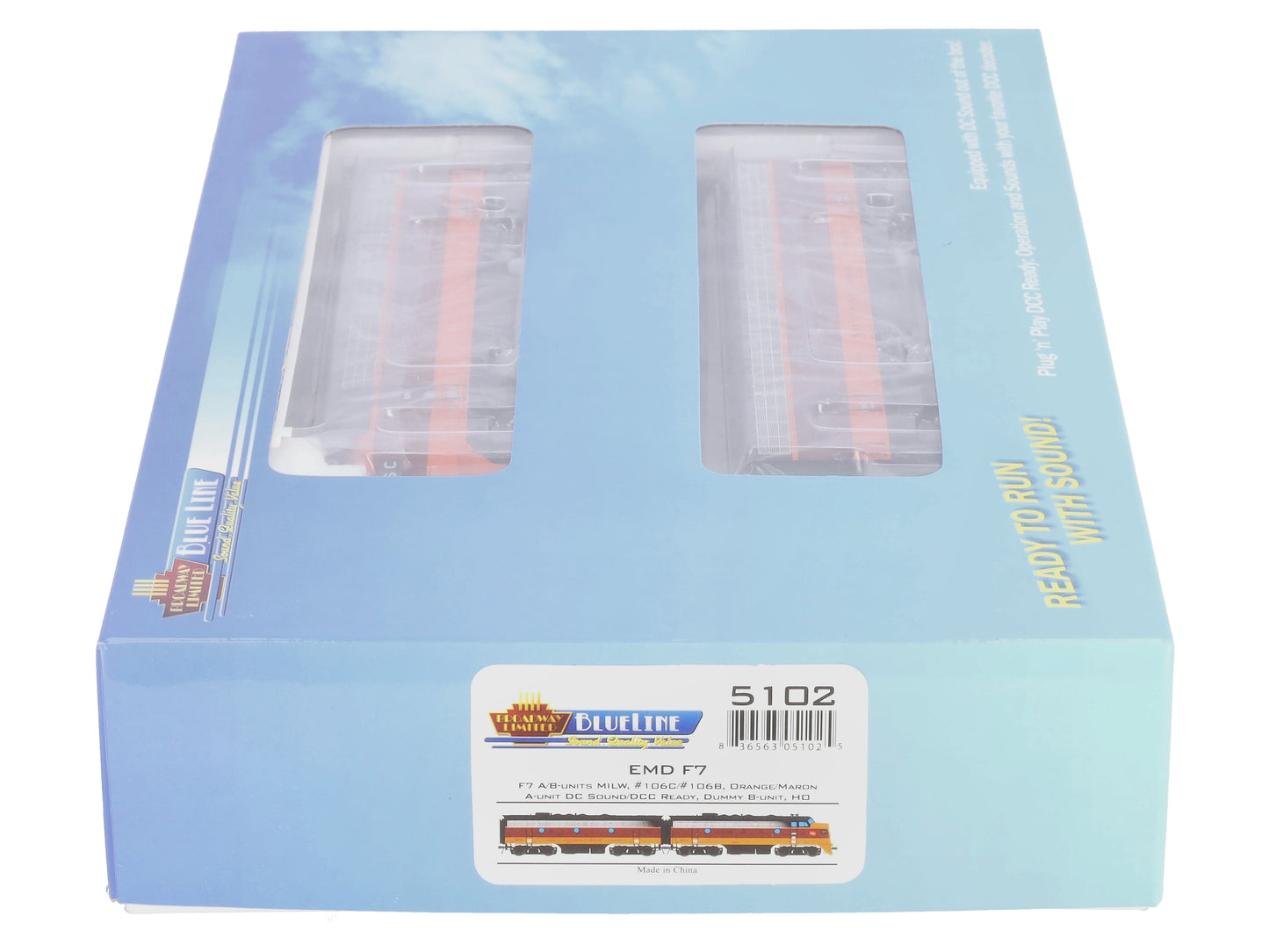 Broadway Limited 5102 HO Milwaukee Road EMD F7A-Unpowered B Set #106C/106B