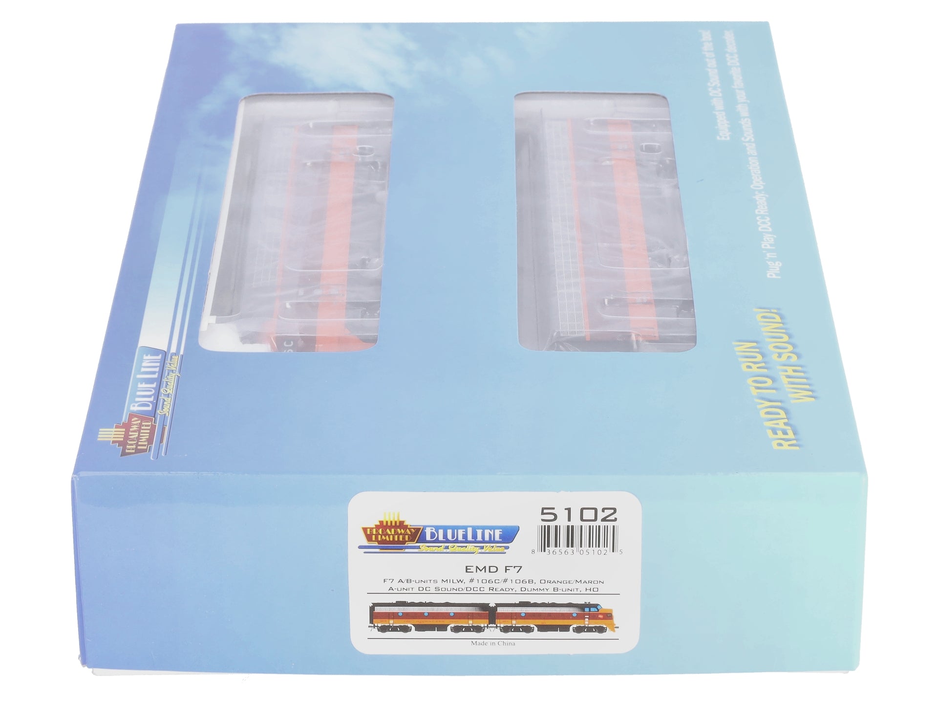 Broadway Limited 5102 HO Milwaukee Road EMD F7A-Unpowered B Set #106C/106B