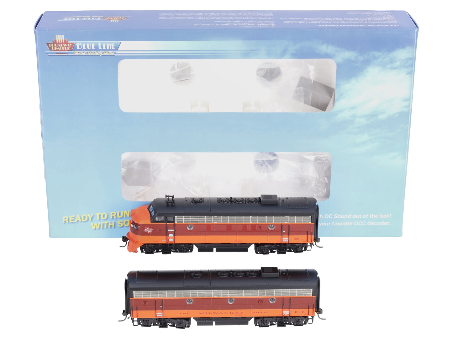 Broadway Limited 5102 HO Milwaukee Road EMD F7A-Unpowered B Set #106C/106B
