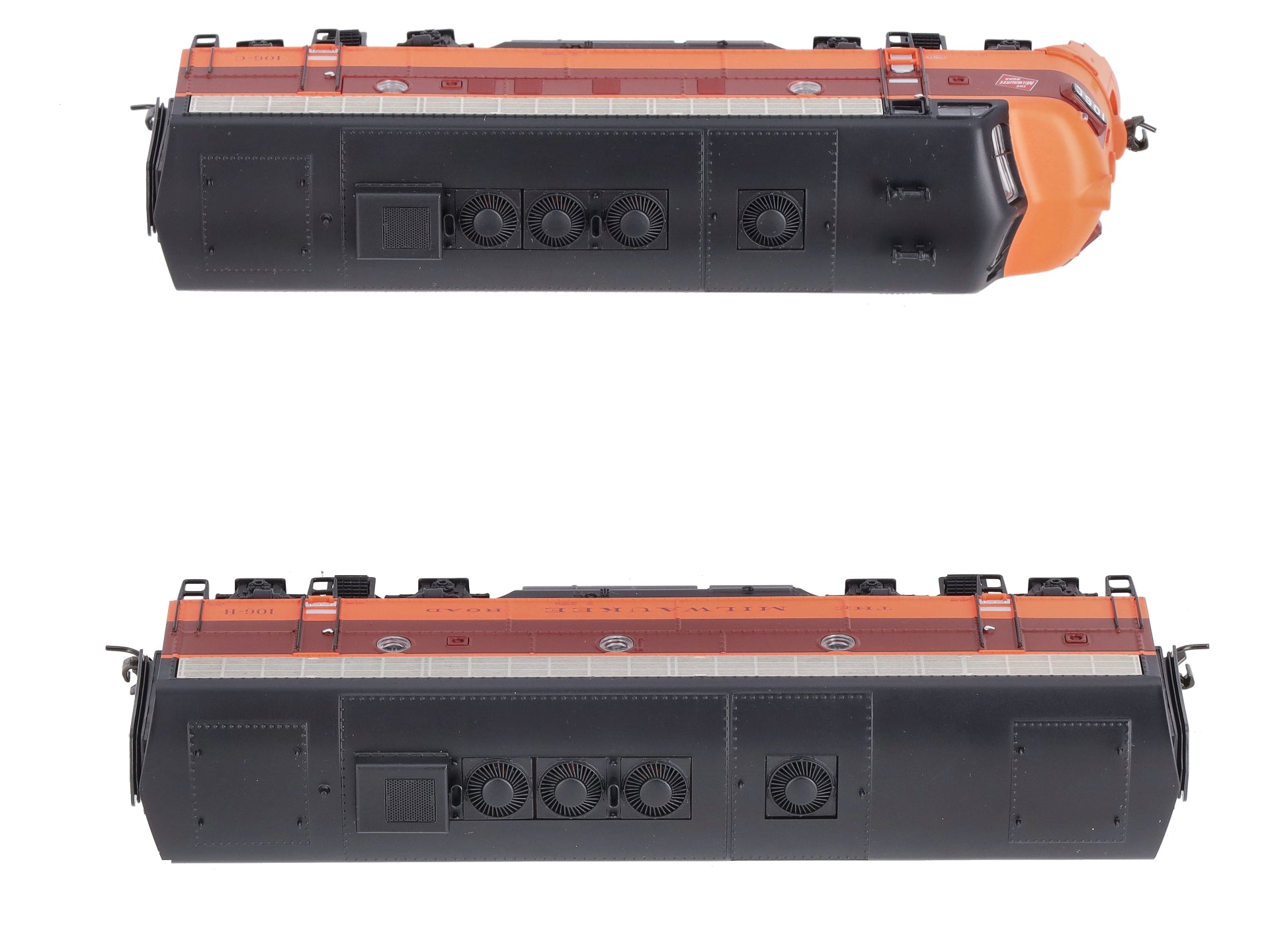 Broadway Limited 5102 HO Milwaukee Road EMD F7A-Unpowered B Set #106C/106B