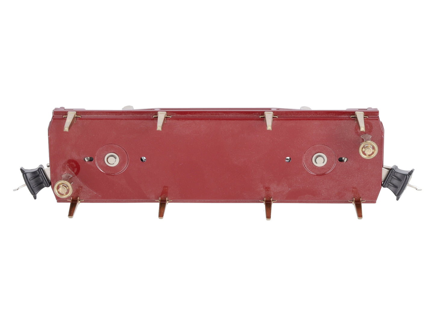 MTH 11-70018 O Gauge No.2811 Maroon Tinplate Flatcar with Stakes