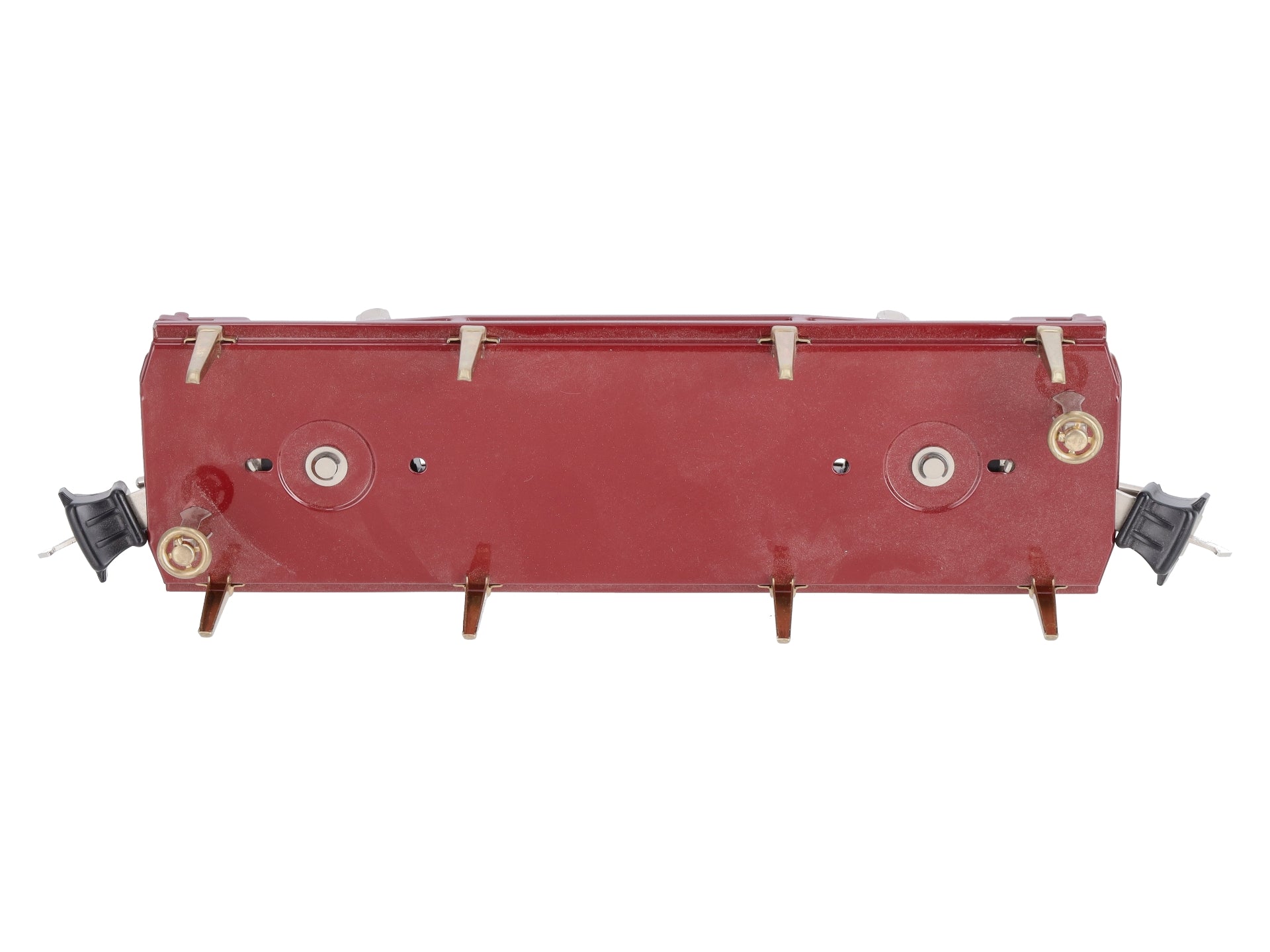 MTH 11-70018 O Gauge No.2811 Maroon Tinplate Flatcar with Stakes
