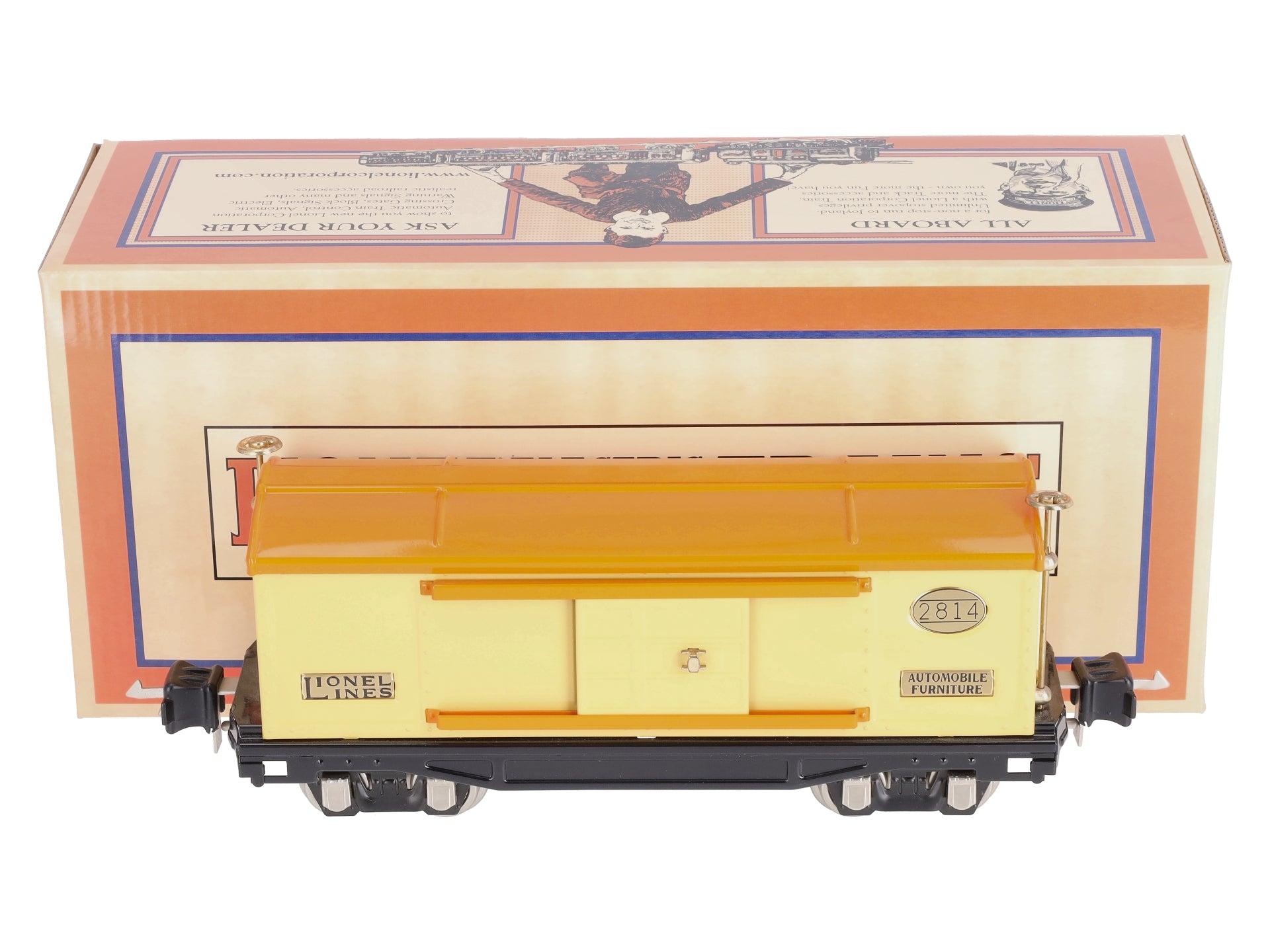 Lionel 11-70002 O Gauge Boxcar #2814 orange/brown
