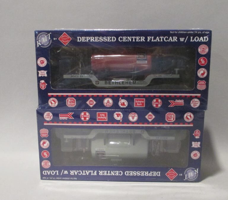 RMT 96519-3 O Bethlehem Steel/Sparrows Point Depressed Center Flatcar(Pack of 2)