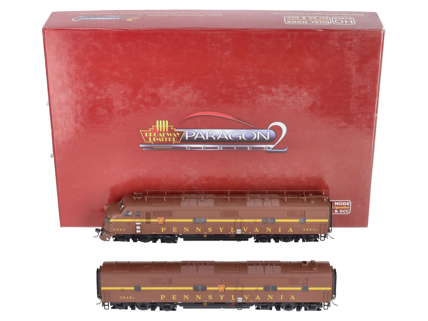 Broadway Limited 2725 HO PRR EMD E7 A/B Diesel Locomotive Set w/Sound/DC/DCC