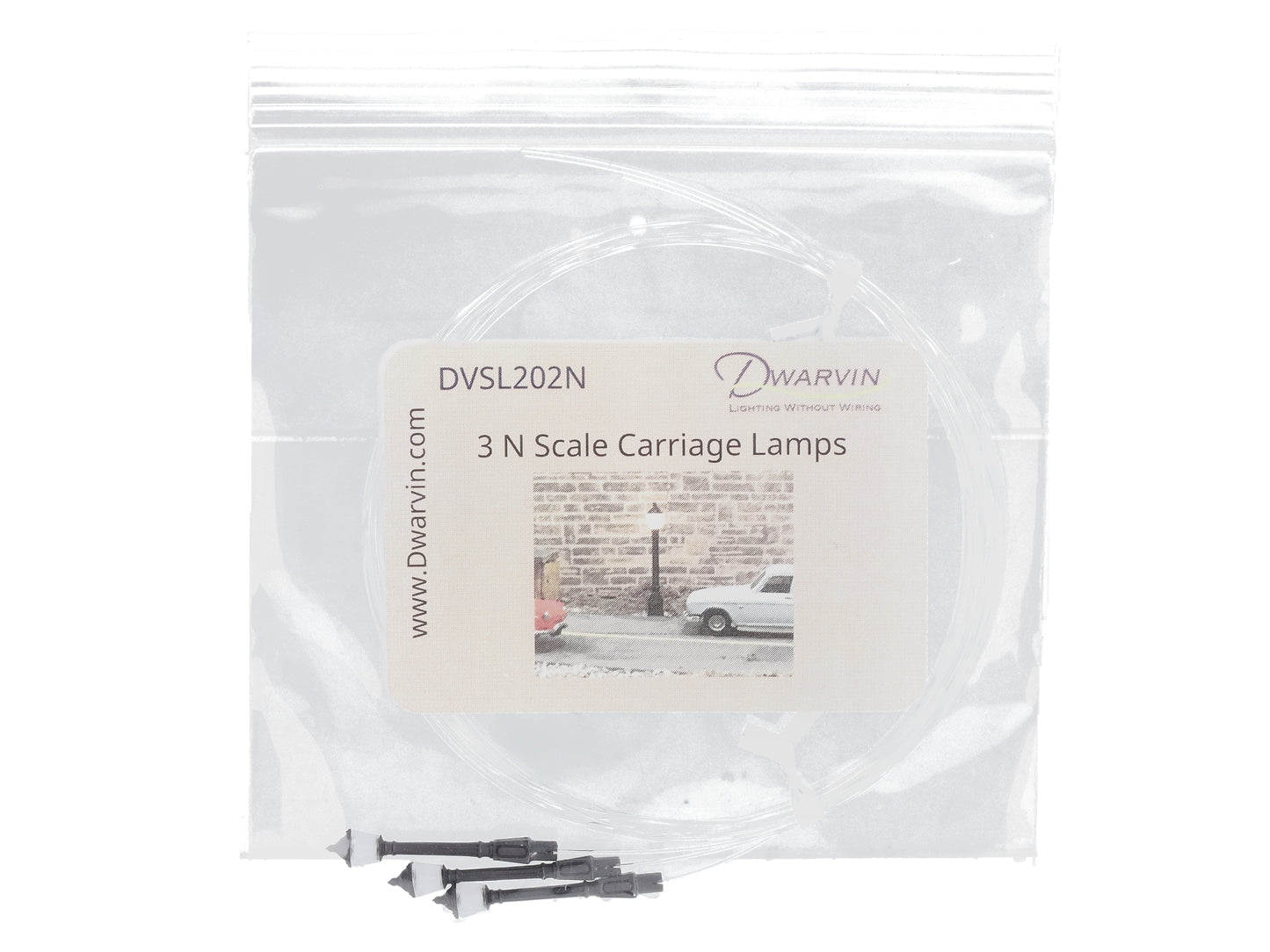 Dwarvin DVSL202 N Fiber-Lit Carriage Lamps (Pack of 3)