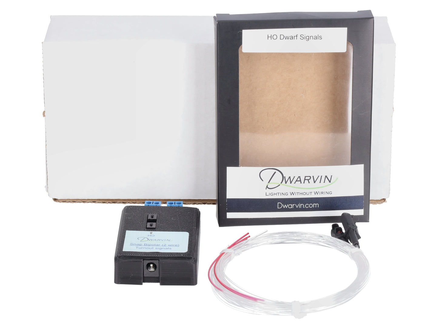 Dwarvin DVTSB2-1NP HO Turnout Snap Bipolar 2 Wire - 3 Dwarf Signals Kit No Power