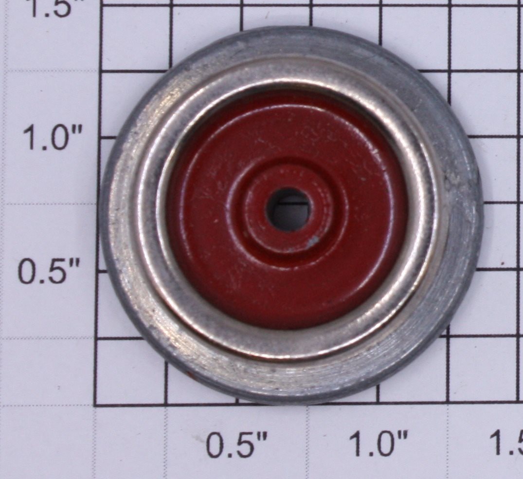 American Flyer 4696-1 Nickel Red Spoke Trailing Wheel with Nickel Rim