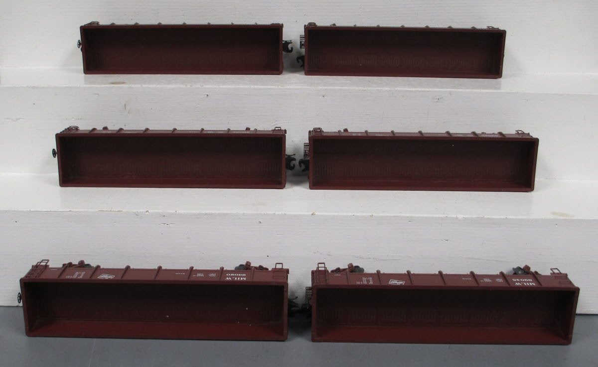 MTH 20-90513 O Milwaukee 55 Ton All Steel Drop Bottom Gondola Car Set (Set of 6)