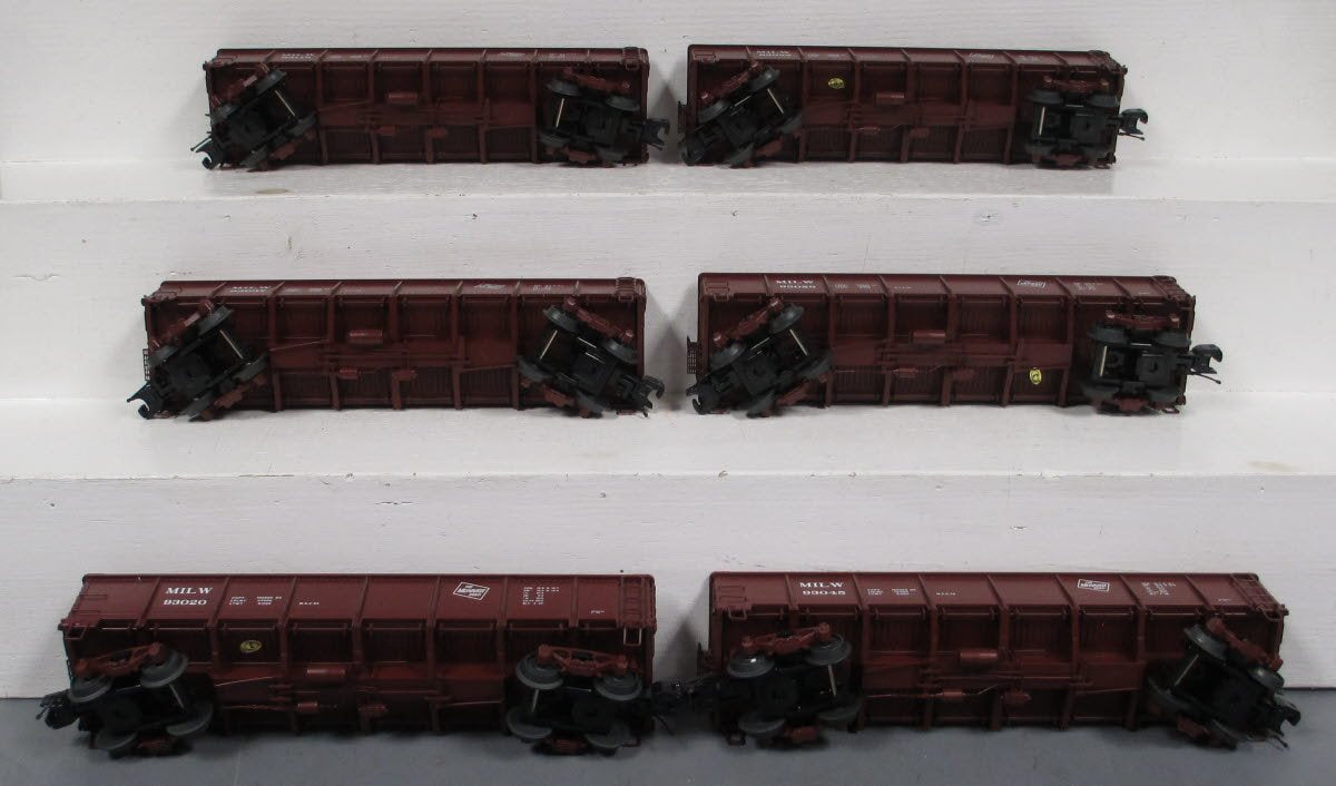 MTH 20-90513 O Milwaukee 55 Ton All Steel Drop Bottom Gondola Car Set (Set of 6)