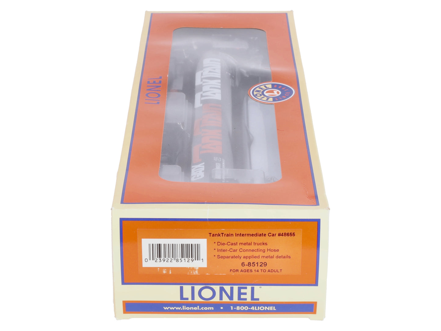 Lionel 6-85129 O TankTrain Intermediate Car (Orange) #48655