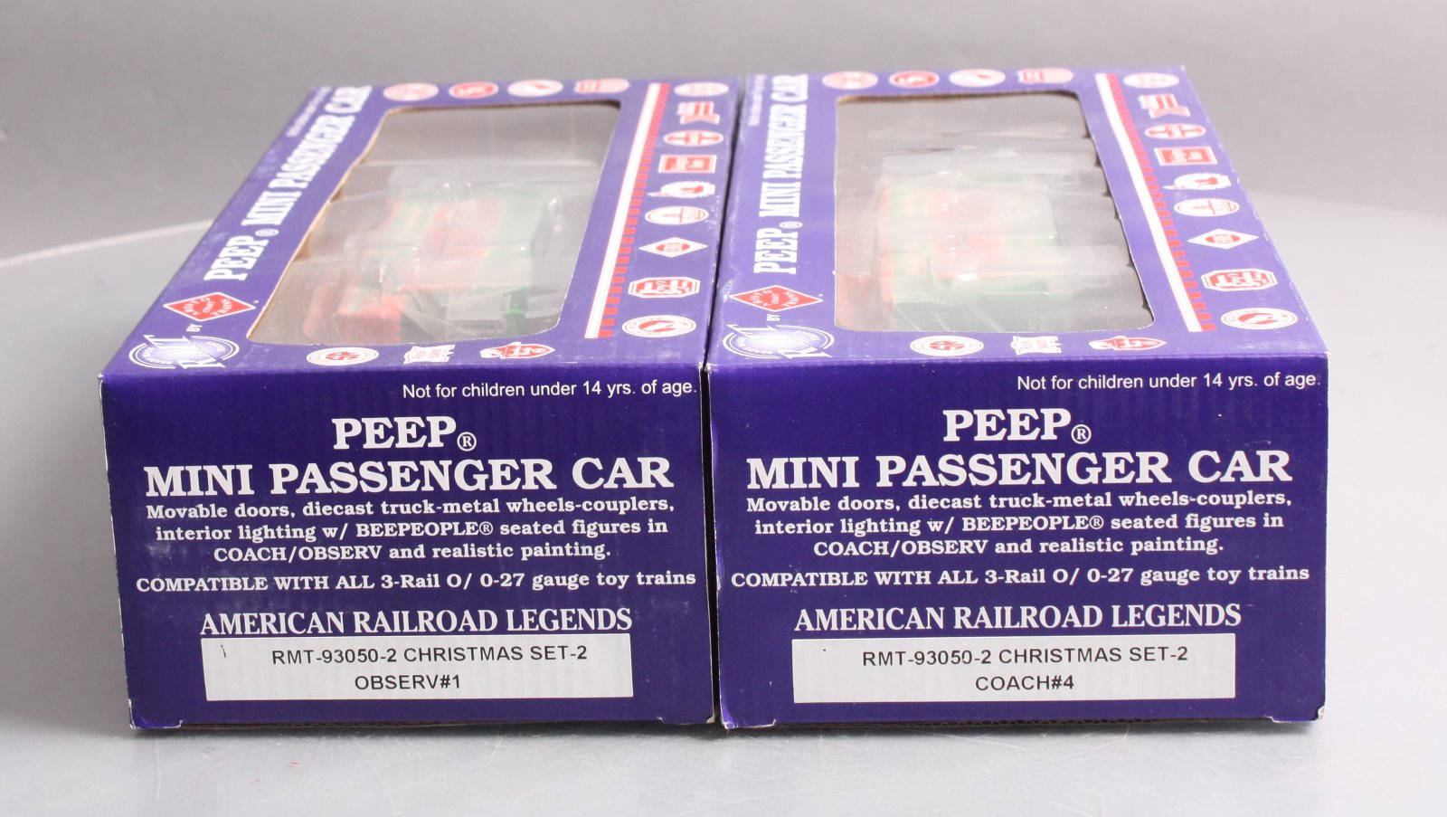 RMT 93050-2 O PEEP Mini Christmas Observation & Coach (Set of 2)