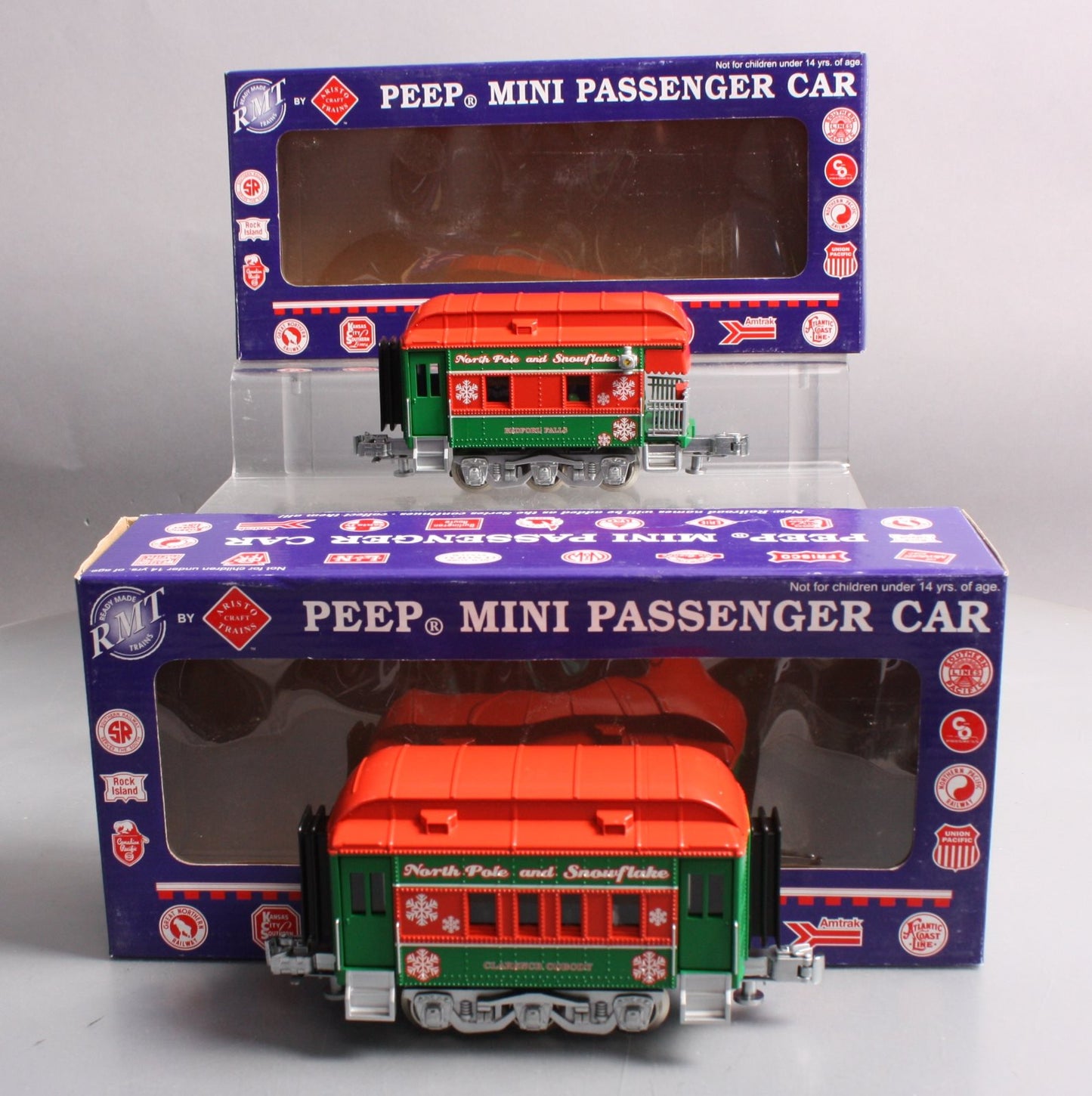 RMT 93050-2 O PEEP Mini Christmas Observation & Coach (Set of 2)