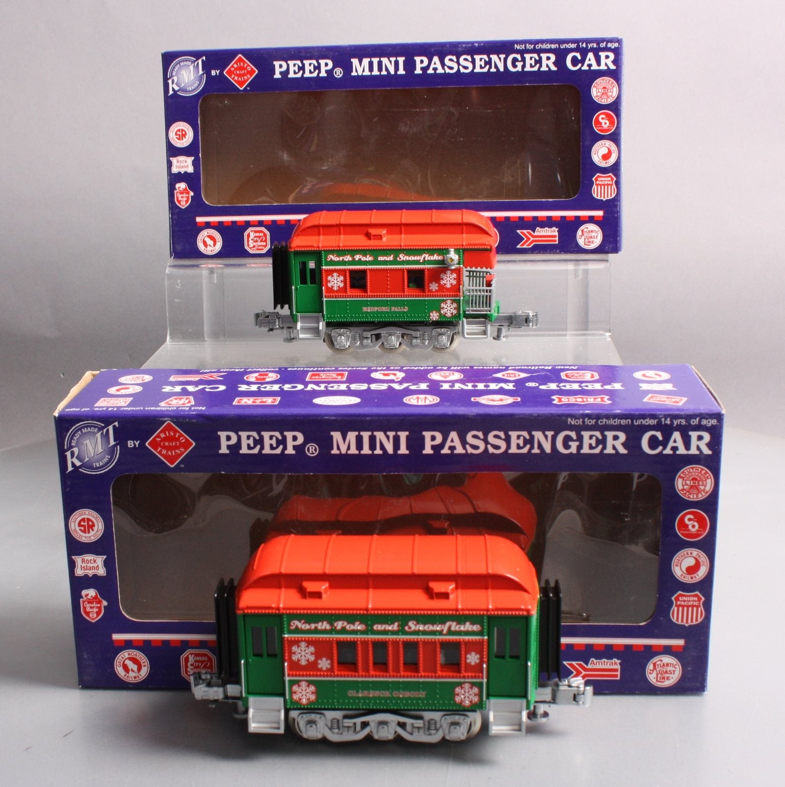 RMT 93050-2 O PEEP Mini Christmas Observation & Coach (Set of 2)