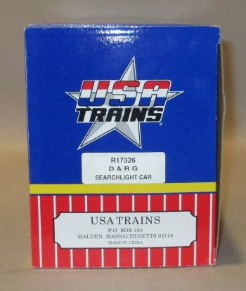 USA Trains R17326 G Denver & Rio Grande Depressed-Center Flat Car w/Searchlight