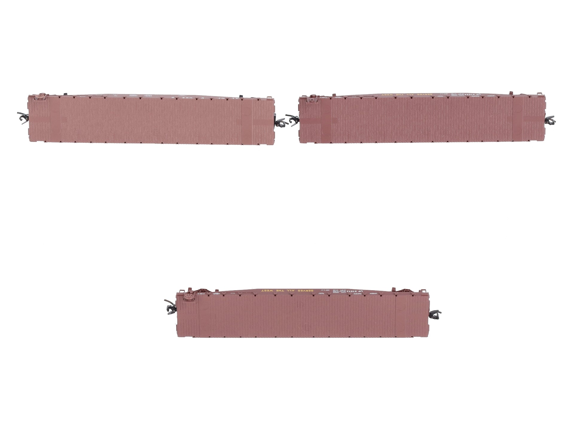 Micro-Trains 99302182 N ATSF/UP Wing Carrier Flat Car (Set of 3)