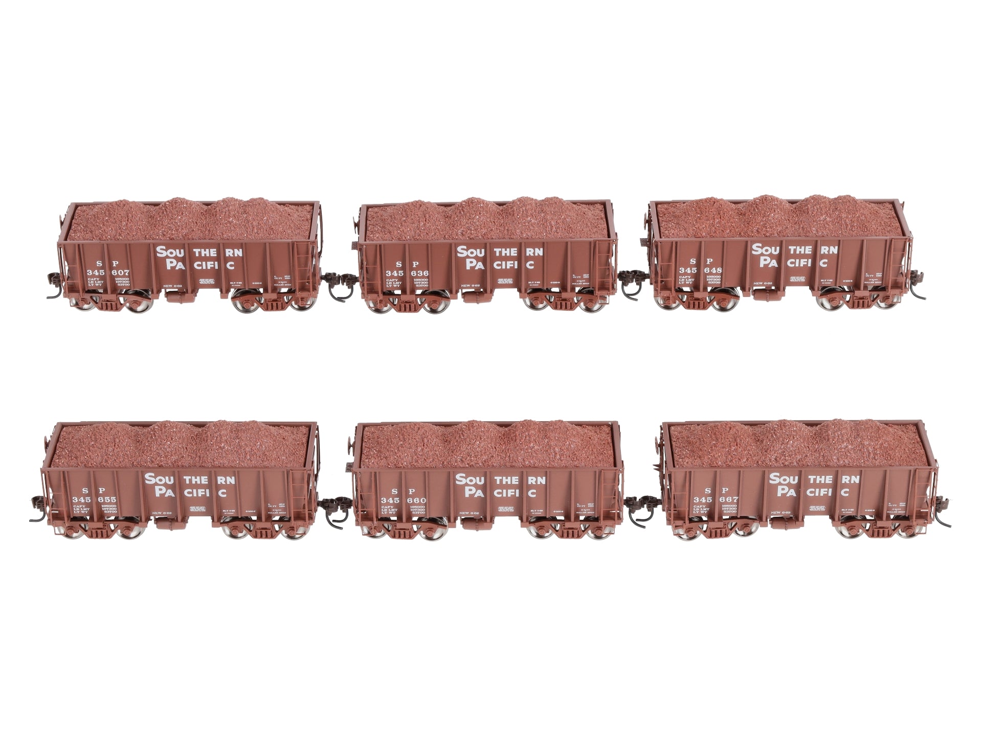 Athearn 94945 HO Scale Southern Pacific 26' Low Side Ore Cars (6-Car Set)