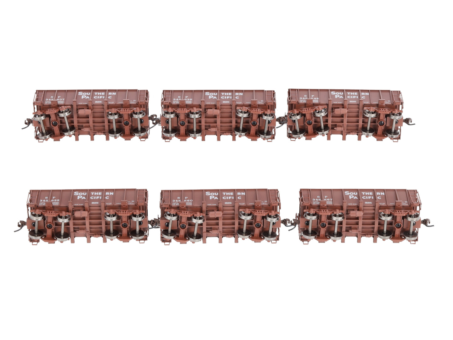 Athearn 94945 HO Scale Southern Pacific 26' Low Side Ore Cars (6-Car Set)