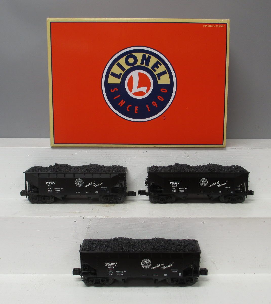 Lionel 6-27965 Pittsburgh & West Virginia Scale Offer Hopper (Set of 3)